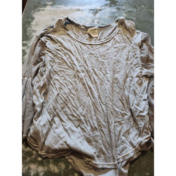 Free People Gray Still Got It Bell Sleeve Top S - Picture 2 of 3
